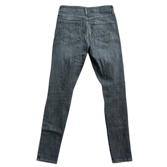 Levis Gray Distressed High Rise Skinny Jeans‎ Womens W27 L30 Stretch Mom Jean - Picture 3 of 5